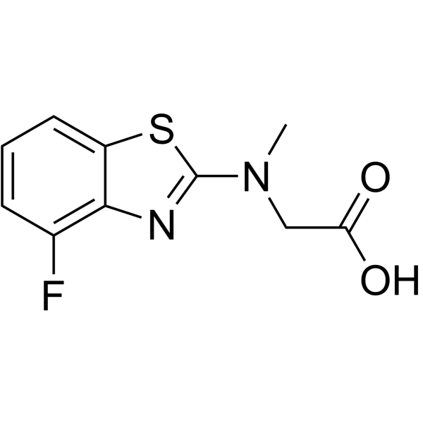 N-(4-Fluoro-1,3-benzothiazol-2-yl)-N-methylglycine结构式