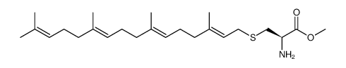 2-amino-3-(3,7,11,15-tetramethyl-hexadeca-2,6,10,14-tetraenylsulfanyl)-propionic acid methyl ester结构式