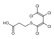 3-(1,2,3,4,4-pentachlorobuta-1,3-dienylsulfanyl)propanoic acid Structure