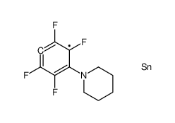 trimethyl-(2,3,5,6-tetrafluoro-4-piperidin-1-ylphenyl)stannane Structure