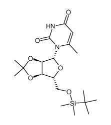 2',3'-O-isopropylidene-5'-O-TBDMS-6-methyluridine结构式