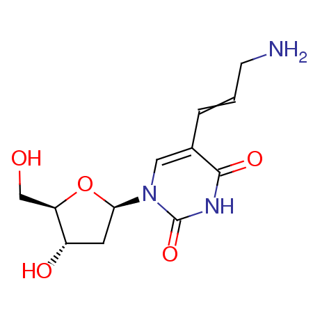 5-(3-Amino-1-propen-1-yl)-2'-deoxyuridine结构式