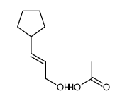 acetic acid,3-cyclopentylprop-2-en-1-ol Structure