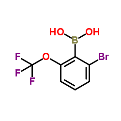 [2-Bromo-6-(trifluoromethoxy)phenyl]boronic acid结构式