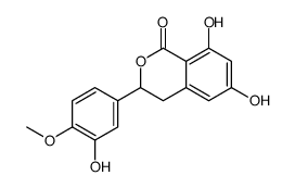 6,8-dihydroxy-3-(3-hydroxy-4-methoxyphenyl)-3,4-dihydroisochromen-1-one结构式
