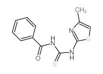 Benzamide,N-[[(4-methyl-2-thiazolyl)amino]thioxomethyl]- Structure