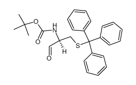 N-α-(tert -butoxycarbonyl)-S-(triphenylmethyl)-L-cysteinal结构式
