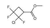 2-chloro-2,3,3-trifluoro-cyclobutanecarboxylic acid methyl ester Structure
