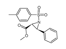 cis-(2S,3S)-(+)-N-(p-toluenesulfonyl)-2-carbomethoxy-3-phenylaziridine结构式