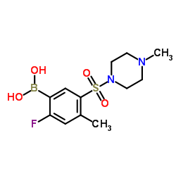 (2-fluoro-4-methyl-5-((4-methylpiperazin-1-yl)sulfonyl)phenyl)boronic acid结构式