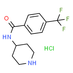 N-(Piperidin-4-yl)-4-(trifluoromethyl)benzamide hydrochloride结构式