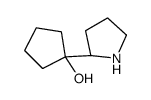 Cyclopentanol, 1-(2S)-2-pyrrolidinyl- (9CI) structure