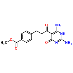 Methyl 4-[3-(2,6-diamino-4-oxo-1,4-dihydro-5-pyrimidinyl)-3-oxopropyl]benzoate Structure