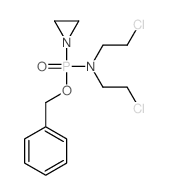 Phosphonamidic acid, P-1-aziridinyl-N,N-bis (2-chloroethyl)-, benzyl ester picture