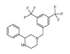 1-[[3,5-bis(trifluoromethyl)phenyl]methyl]-3-phenylpiperazine Structure