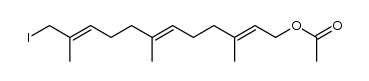 (2E,6E,10E)-12-iodo-3,7,11-trimethyldodeca-2,6,10-trien-1-yl acetate Structure