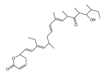 (2R)-2-[(1E,3Z,5R,7E,9E,11R,13S,14R,15S)-3-ethyl-14-hydroxy-5,9,11,13,15-pentamethyl-12-oxoheptadeca-1,3,7,9-tetraenyl]-2,3-dihydropyran-6-one Structure