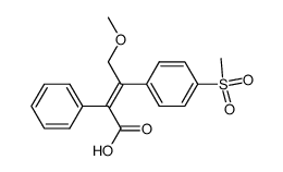 (E)-4-Methoxy-3-(4-methylsulfonylphenyl)-2-phenylbutenoic acid结构式
