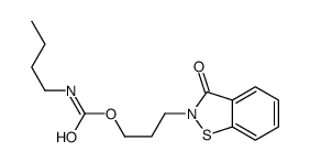 3-(3-oxo-1,2-benzothiazol-2-yl)propyl N-butylcarbamate结构式