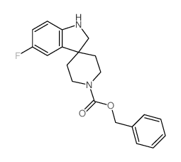 苄基 5-氟螺[吲哚林-3,4'-哌啶]-1'-羧酸酯结构式