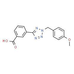 Benzoic acid, 3-[2-[(4-methoxyphenyl)methyl]-2H-tetrazol-5-yl]-结构式