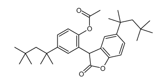 2(3H)-Benzofuranone, 3-[2-(acetyloxy)-5-(1,1,3,3-tetramethylbutyl)phenyl]-5-(1,1,3,3-tetramethylbutyl)-结构式