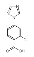 2-chloro-4-(1H-1,2,4-triazol-1-yl)benzenecarboxylic acid structure