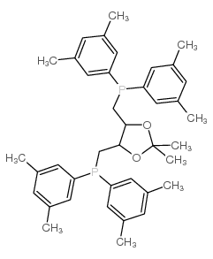 (r,r)-o-isopropylidene-2,3-dihydroxy-1,4-bis[bis(3,5-dimethylphenyl)phosphino]butane structure