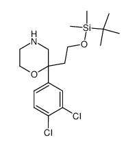 2-(2-((tert-butyldimethylsilyl)oxy)ethyl)-2-(3,4-dichlorophenyl)morpholine结构式