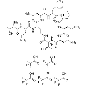 Polymyxin B nonapeptide TFA Structure