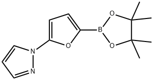 1-(5-(4,4,5,5-Tetramethyl-1,3,2-dioxaborolan-2-yl)furan-2-yl)-1H-pyrazole Structure