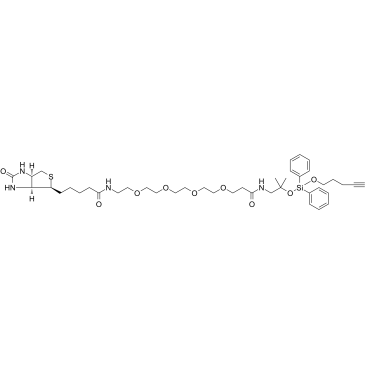 Biotin-PEG4-amino-t-Bu-DADPS-C3-alykne Structure