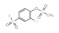 Benzenesulfonylfluoride, 3-chloro-4-[(methylsulfonyl)oxy]- structure