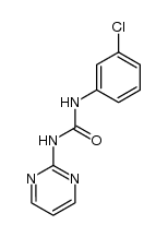 N-(3-chlorophenyl)-N'-(2-pyrimidyl)urea结构式