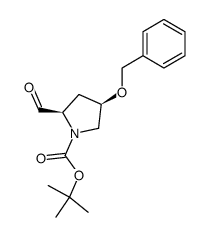 tert-butyl (2R,4R)-4-(benzyloxy)-2-formylpyrrolidine-1-carboxylate结构式