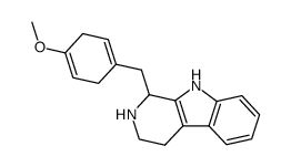 1-(4-methoxy-cyclohexa-1,4-dienylmethyl)-2,3,4,9-tetrahydro-1H-β-carboline结构式
