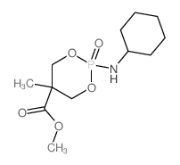 1,3,2-Dioxaphosphorinane-5-carboxylicacid, 2-(cyclohexylamino)-5-methyl-, methyl ester, 2-oxide结构式