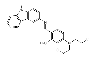 9H-Carbazol-3-amine,N-[[4-[bis(2-chloroethyl)amino]-2-methylphenyl]methylene]- picture