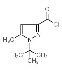 1-叔丁基-5-甲基-1H-吡唑-3-羰酰氯结构式