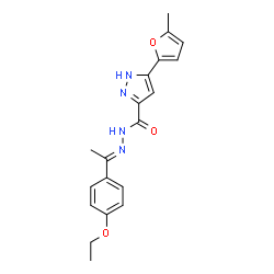 N'-[(1E)-1-(4-ethoxyphenyl)ethylidene]-3-(5-methylfuran-2-yl)-1H-pyrazole-5-carbohydrazide Structure