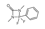 2,2-difluoro-1,3-dimethyl-2-phenyl-1,3,2λ5-diazaphosphetidin-4-one结构式