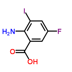 2-Amino-5-fluoro-3-iodobenzoic acid结构式