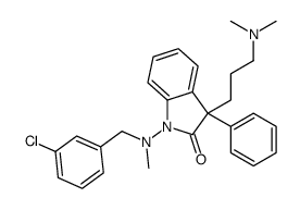1-[(3-chlorophenyl)methyl-methylamino]-3-[3-(dimethylamino)propyl]-3-phenylindol-2-one结构式