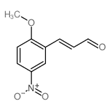 (E)-3-(2-methoxy-5-nitro-phenyl)prop-2-enal结构式