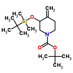 tert-butyl 3-((tert-butyldimethylsilyl)oxy)-4-methylenepiperidine-1-carboxylate结构式