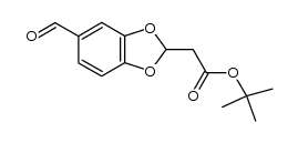 tert-butyl 2-(5-formylbenzo[d][1,3]dioxol-2-yl)acetate结构式