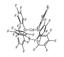 bis-{tris-(pentafluoro phenyl) silyl} cadmium Structure