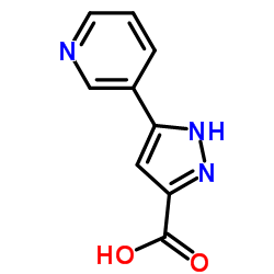 5-(吡啶-3-基)-1H-吡唑-3-羧酸结构式