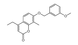 4-Ethyl-7-[(3-methoxybenzyl)oxy]-8-methyl-2H-chromen-2-one结构式