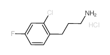 3-(2-Chloro-4-fluorophenyl)propan-1-amine hydrochloride结构式